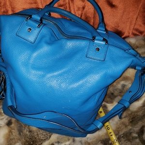 Diane Von Furstenberg blue leather bag